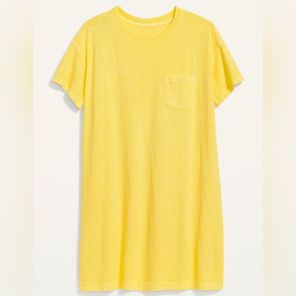 Old Navy Short-Sleeve Vintage Mini T-Shirt Shift Dress Size Large Petite NWT